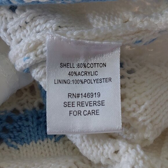 Juniors' Freshman Blue & White Stripe Coastal Maxi Sweater Skirt Size XL - Picture 8 of 10